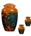 Peacock Theme Large Urn With 2 Keepsake Urn