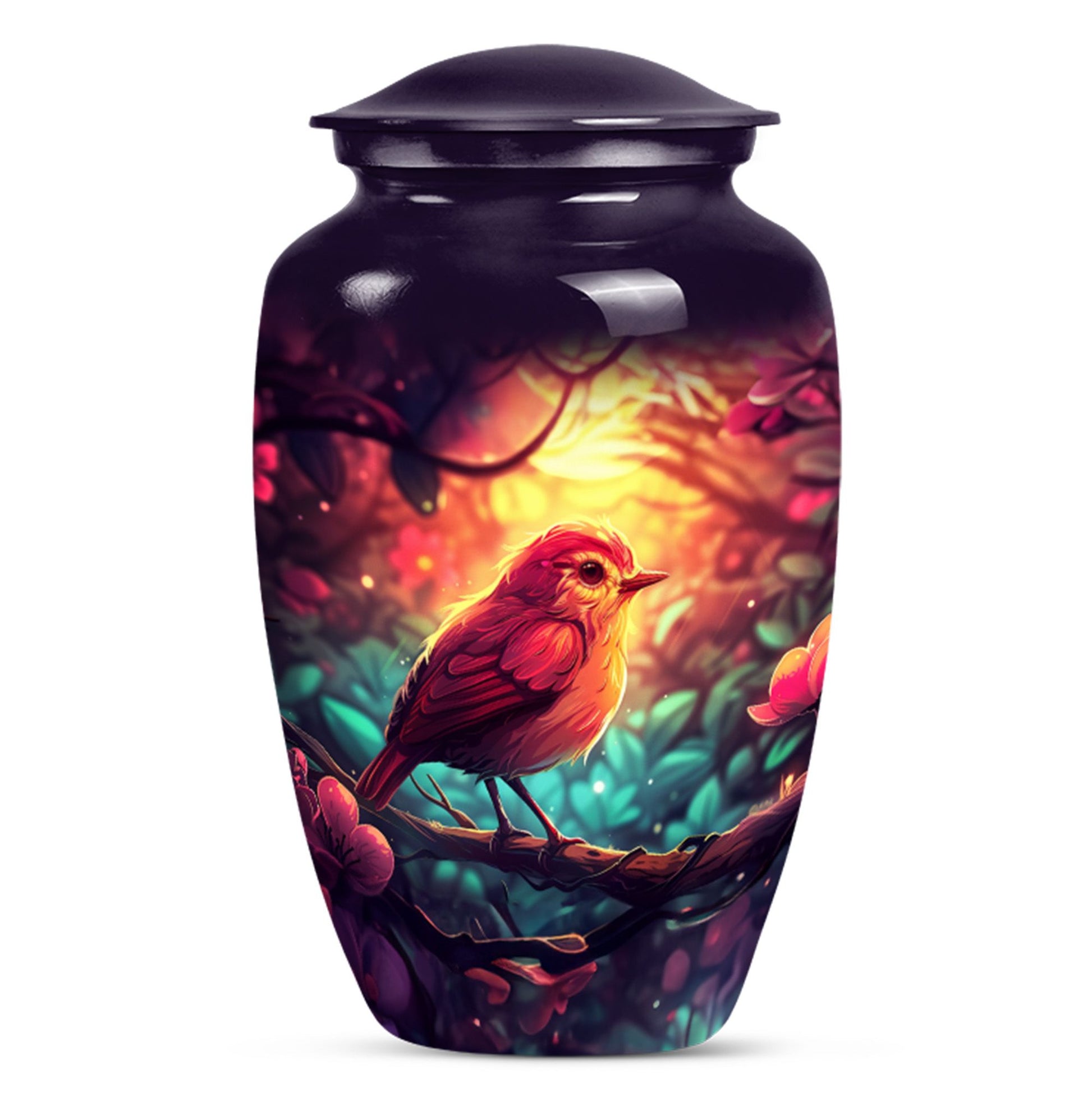 Sparrow Theme Large Urn 10 Inch