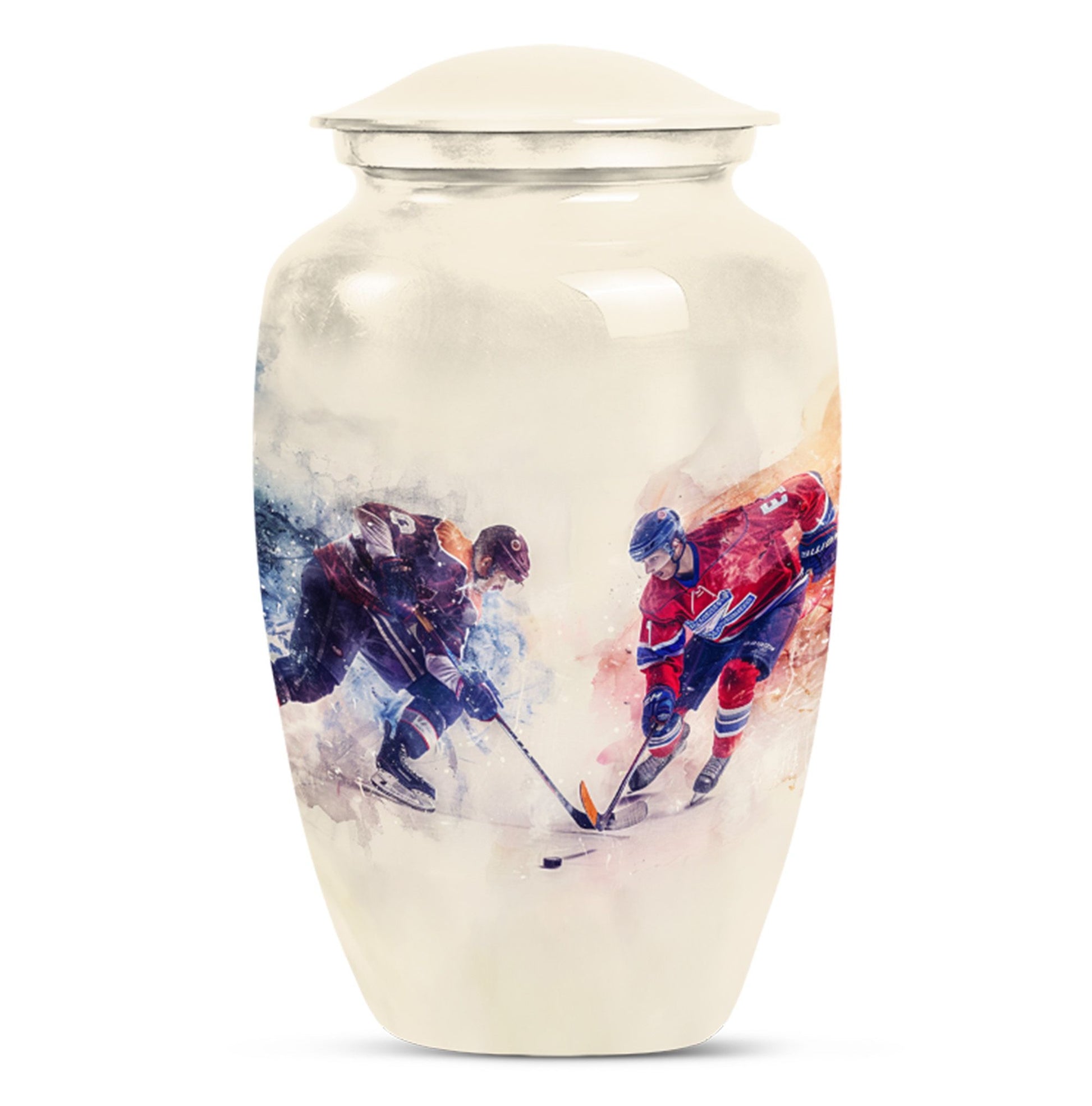 Ice Hockey Cremation Urn for Adult Ashes - Sports Cremation Keepsake Urn