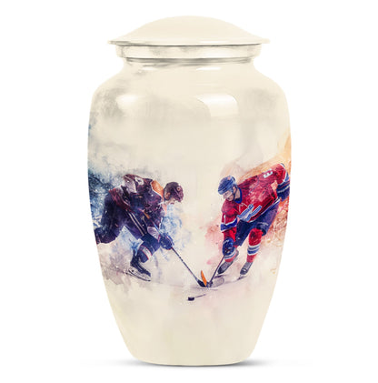 Ice Hockey Sports Urn For Dad - Funeral Urns For Human Ashes Adult