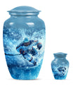 Ice Hockey Theme Large Urn With 1 Keepsake Urn