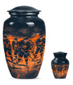 Ice Hockey Theme Large Urn With 1 Keepsake Urn