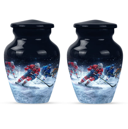 Ice Hockey Theme 3 Inch Keepsake Pack of 2
