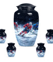 Ice Hockey Theme Large Urn With 4 Keepsake Urn