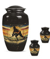 Ice Hockey Theme Large Urn With 2 Keepsake Urn