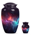 Nebula Galaxy Theme Large Urn With 1 Keepsake Urn