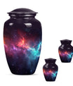 Nebula Galaxy Theme Large Urn With 2 Keepsake Urn