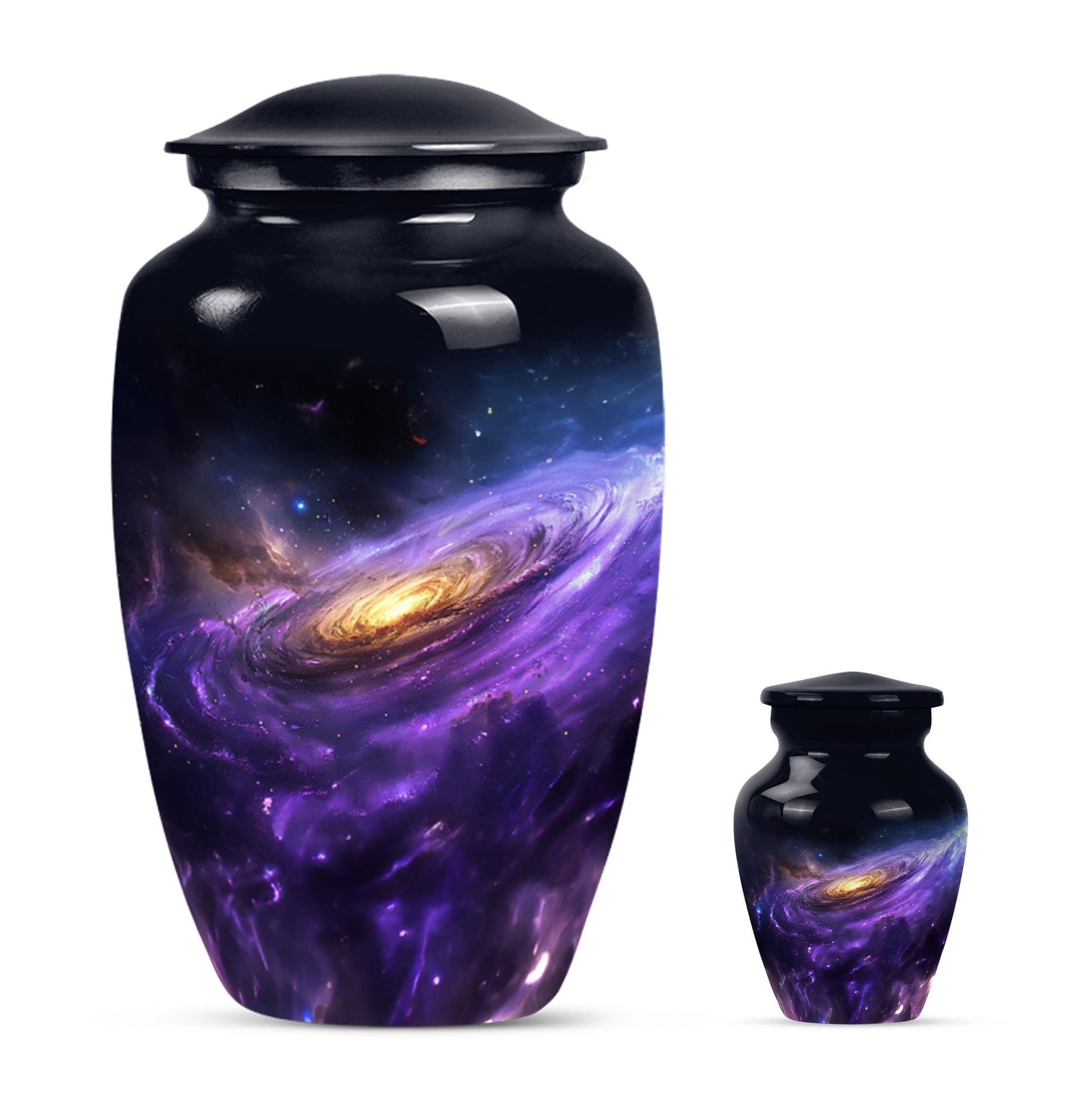 Nebula Galaxy Theme Large Urn With 1 Keepsake Urn