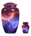 Nebula Galaxy Theme Large Urn With 1 Keepsake Urn