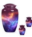 Nebula Galaxy Theme Large Urn With 2 Keepsake Urn