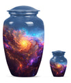Nebula Galaxy Theme Large Urn With 1 Keepsake Urn