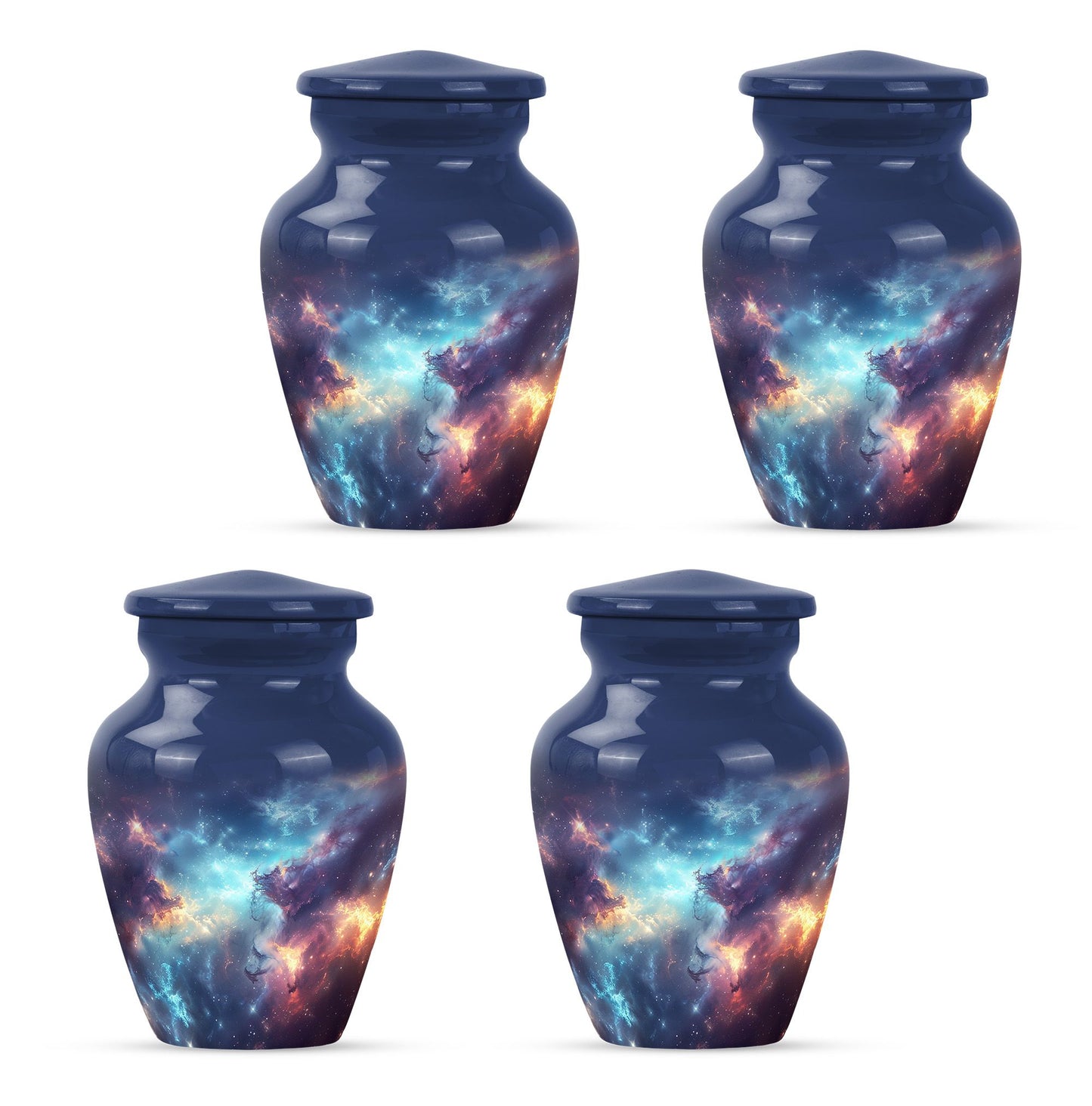 Nebula Galaxy Theme 3 Inch Keepsake Pack of 4