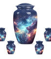Nebula Galaxy Theme Large Urn With 4 Keepsake Urn