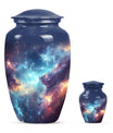 Nebula Galaxy Theme Large Urn With 1 Keepsake Urn