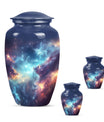 Nebula Galaxy Theme Large Urn With 2 Keepsake Urn