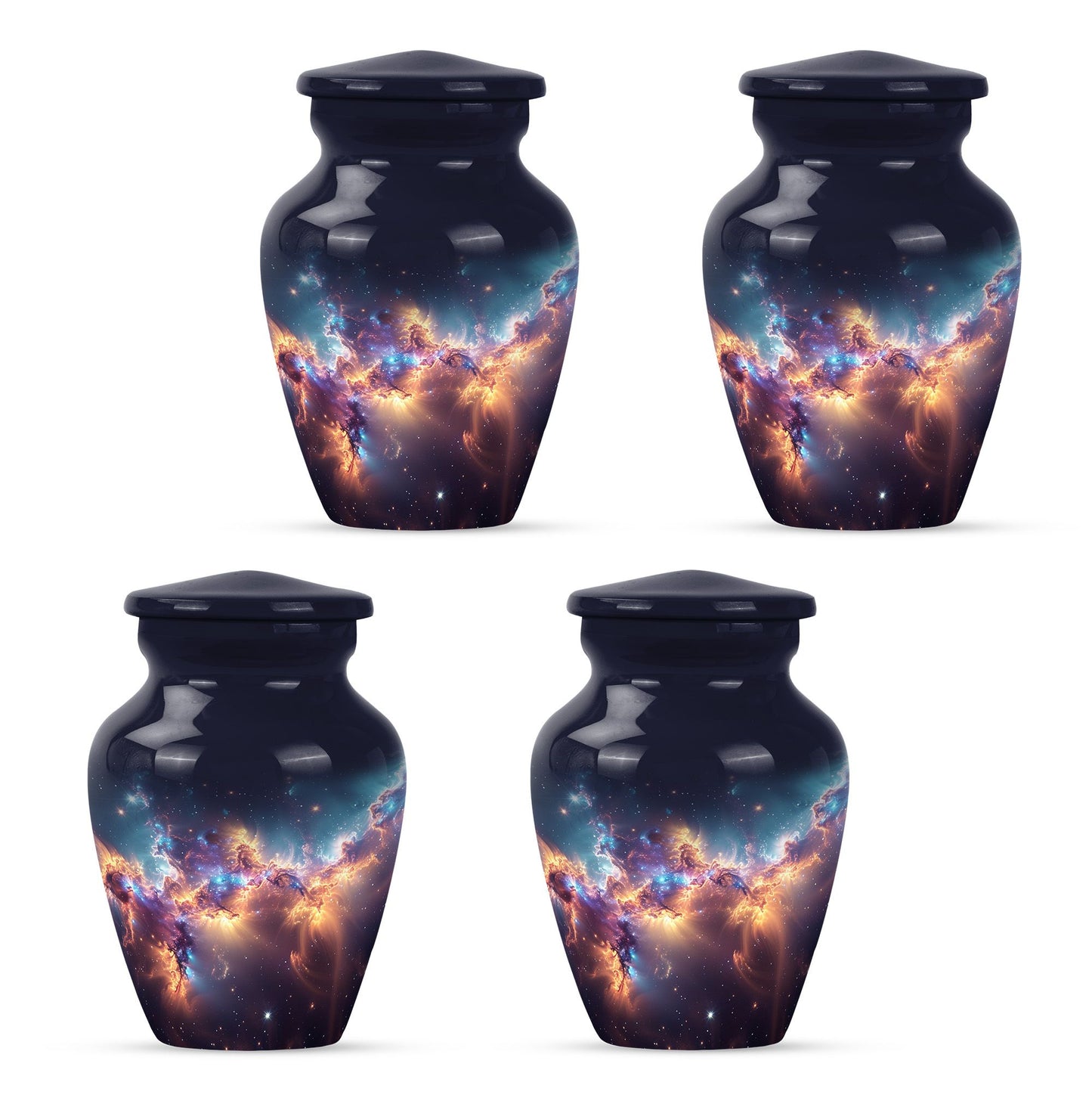Nebula Galaxy Theme 3 Inch Keepsake Pack of 4