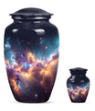 Nebula Galaxy Theme Large Urn With 1 Keepsake Urn