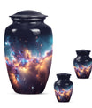 Nebula Galaxy Theme Large Urn With 2 Keepsake Urn