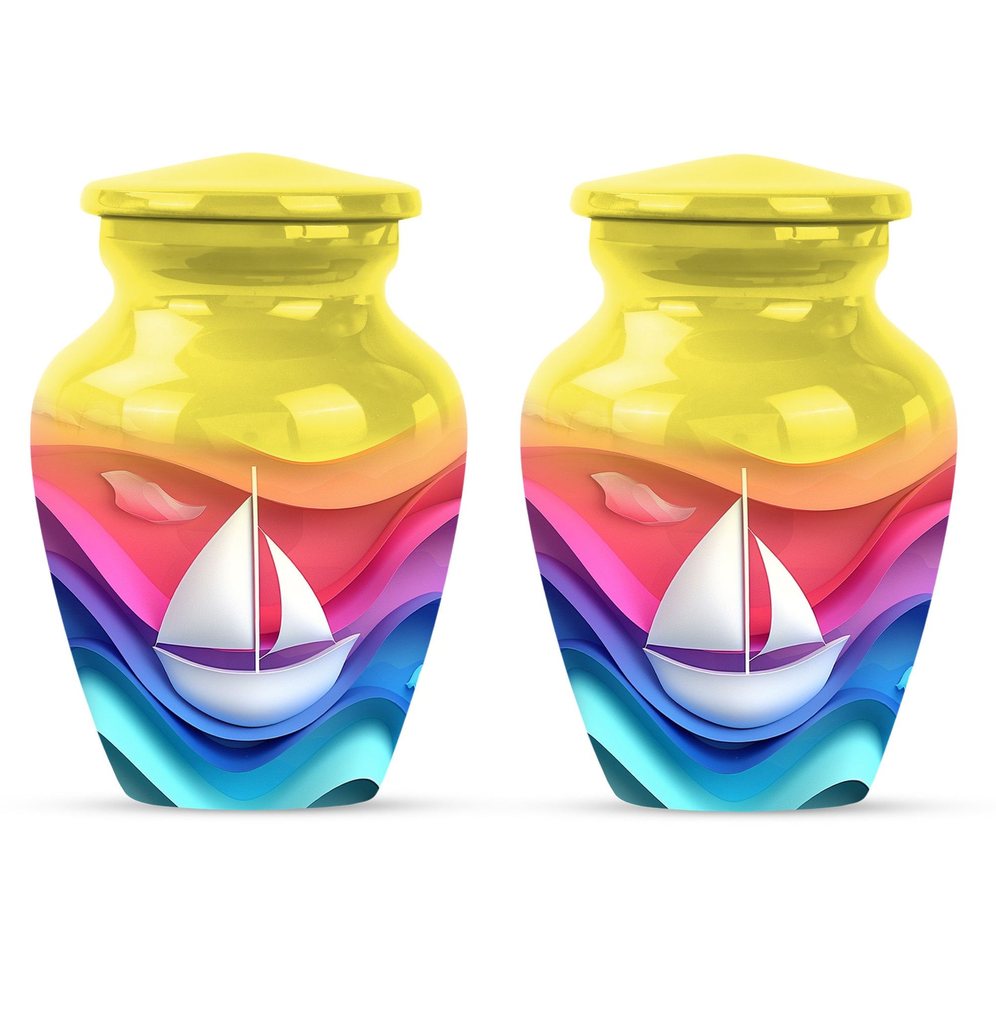 Sail Boat Theme 3 Inch Keepsake Pack of 2