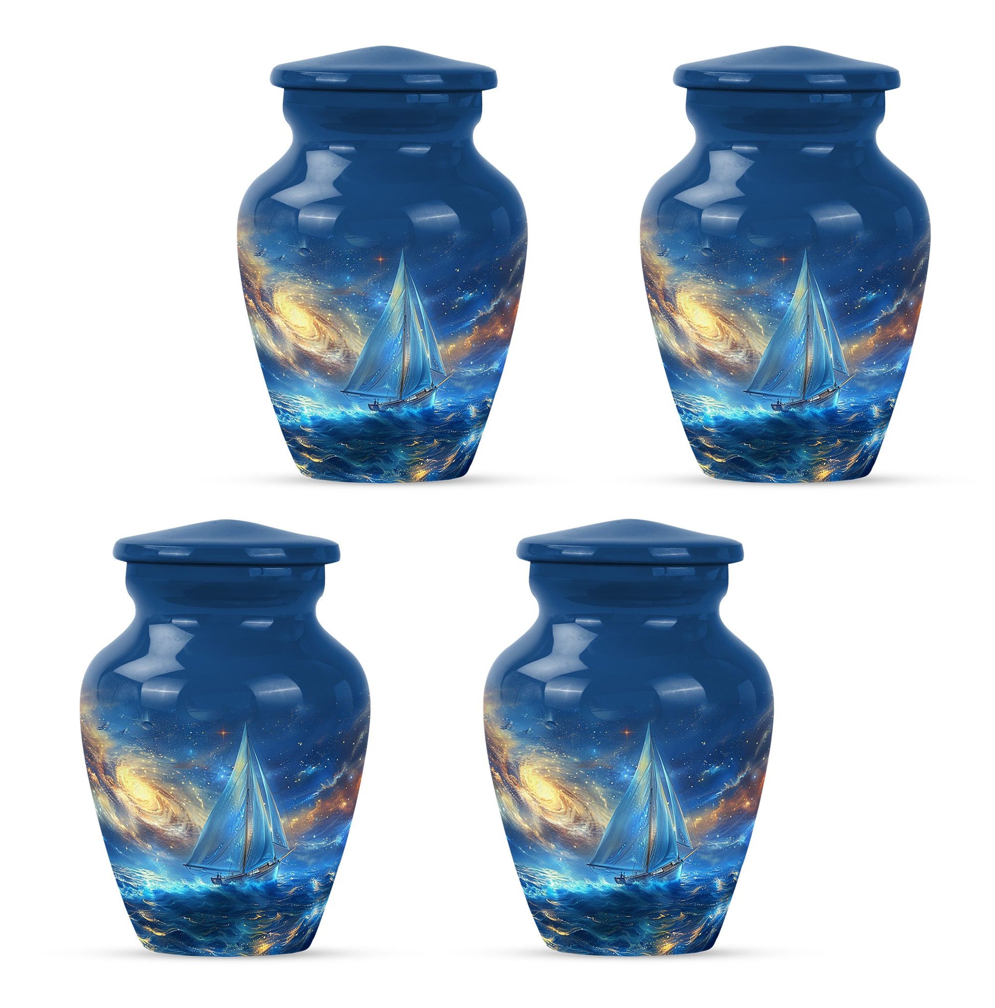 Sail Boat Theme 3 Inch Keepsake Pack of 4