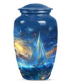 Sail Boat Theme Large Urn 10 Inch