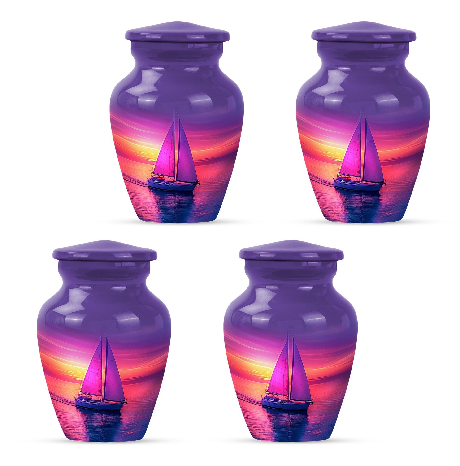 Sail Boat Theme 3 Inch Keepsake Pack of 4