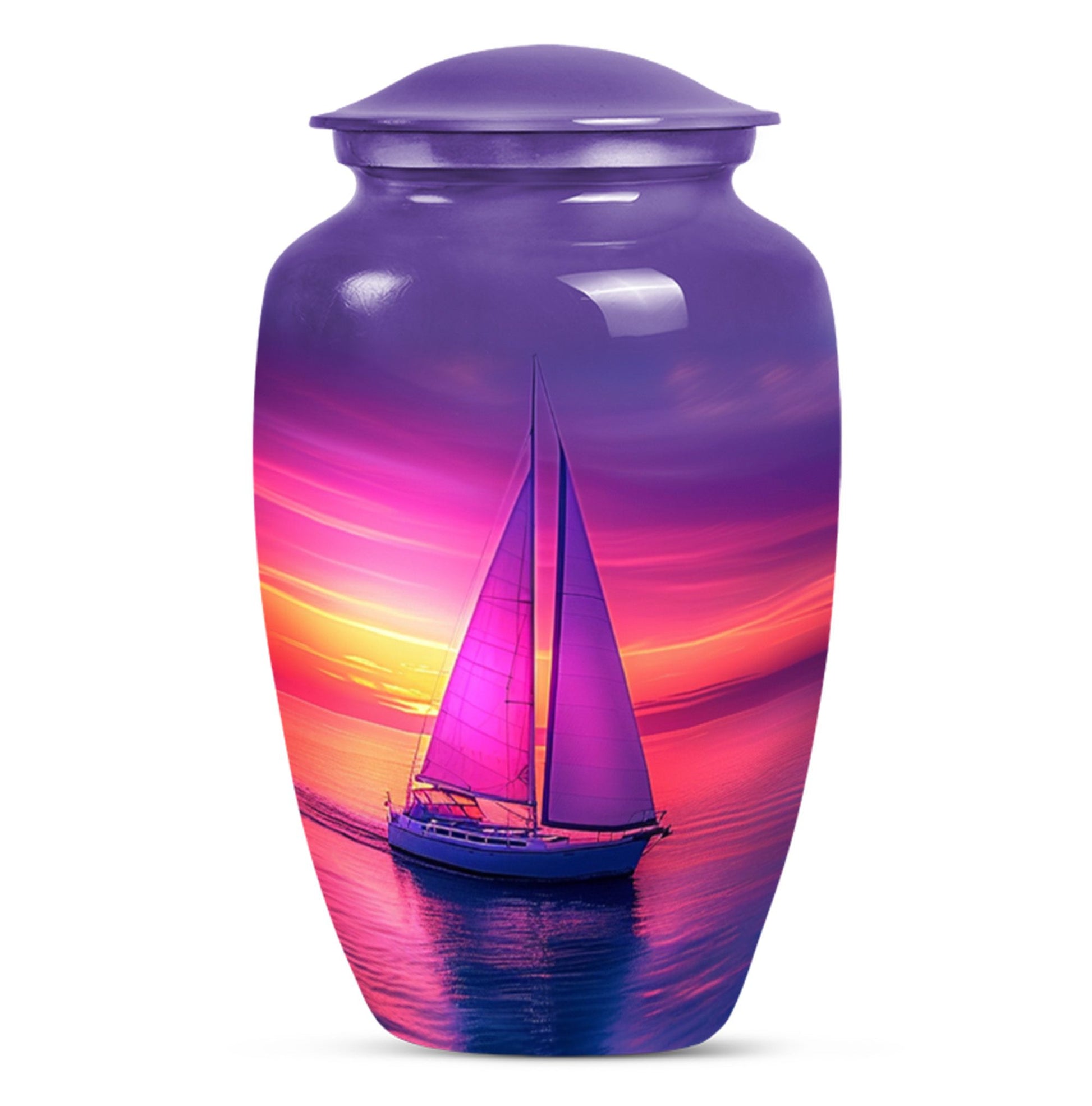 Sail Boat Theme Large Urn 10 Inch