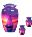 Sail Boat Theme Large Urn With 2 Keepsake Urn