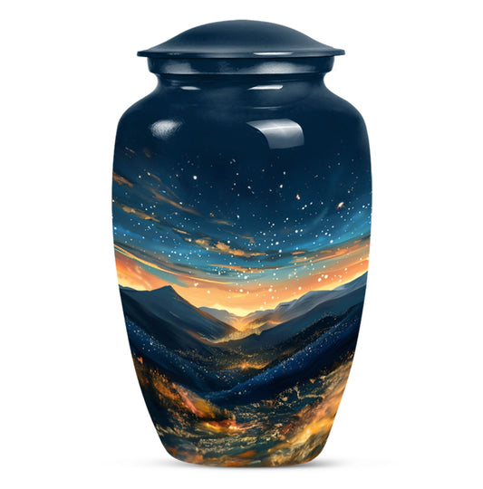 Starry Night Theme Large Urn 10 Inch