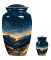 Starry Night Theme Large Urn With 1 Keepsake Urn