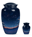 Starry Night Theme Large Urn With 1 Keepsake Urn