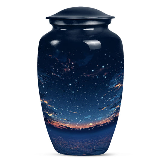 Starry Night Theme Large Urn 10 Inch