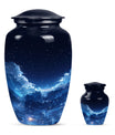 Starry Night Theme Large Urn With 1 Keepsake Urn