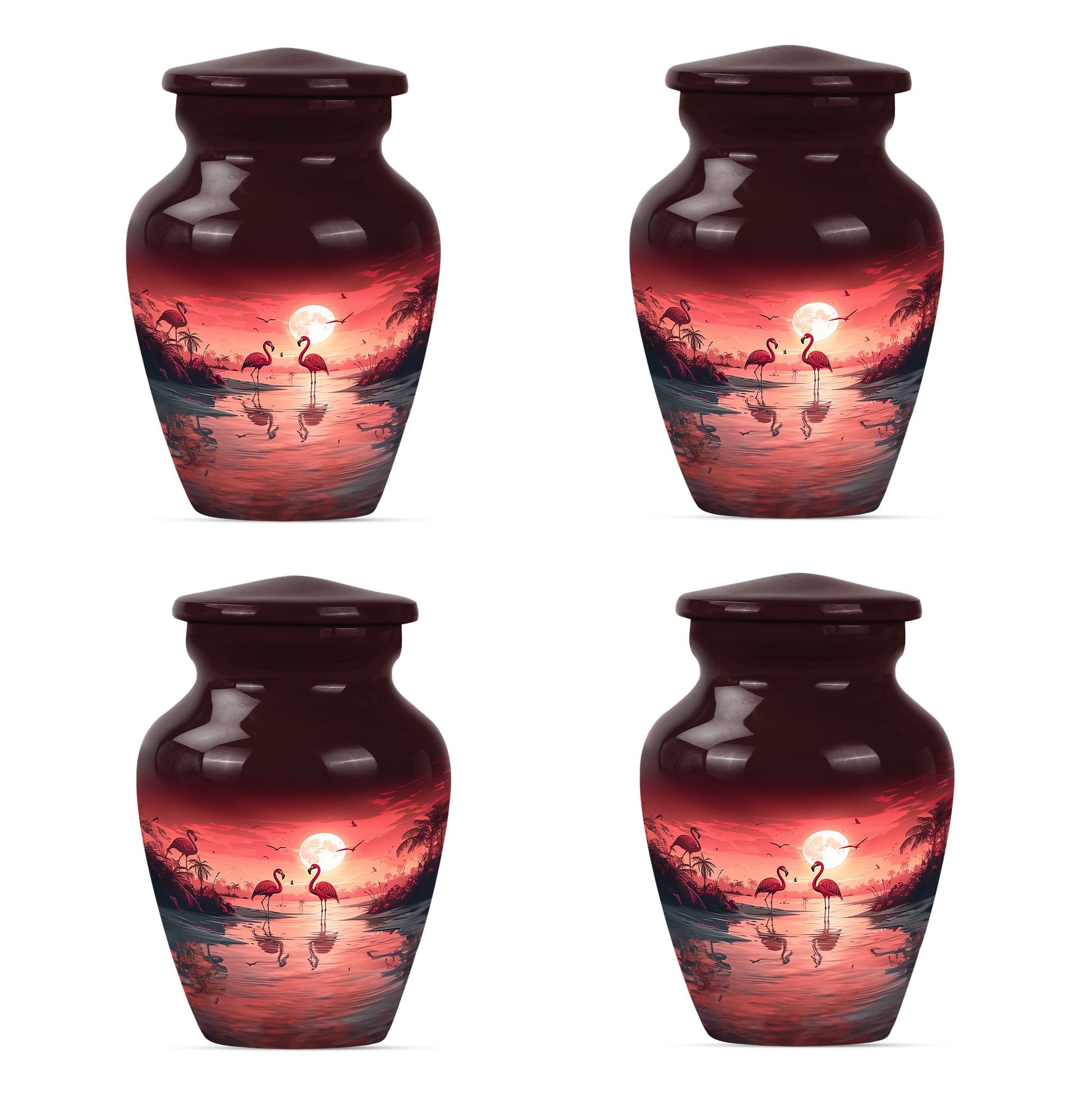 Flamingo Theme 3 Inch Keepsake Pack of 4