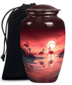 Flamingo Theme Large Urn 10 Inch