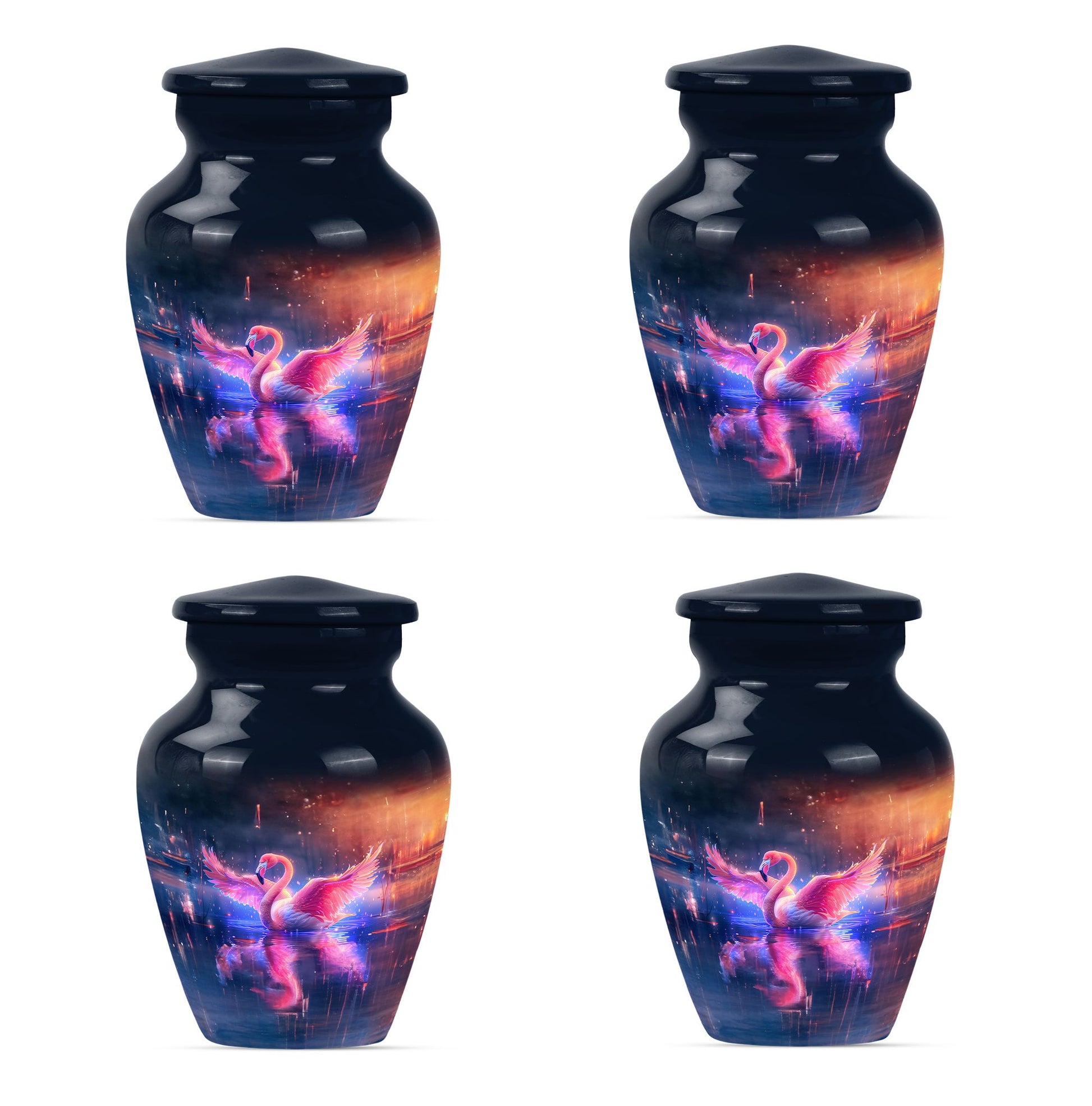 Flamingo Theme 3 Inch Keepsake Pack of 4