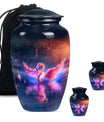Flamingo Theme Large Urn With 2 Keepsake Urn
