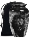 Lion Theme Large Urn 10 Inch