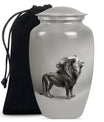 Lion Theme Large Urn 10 Inch