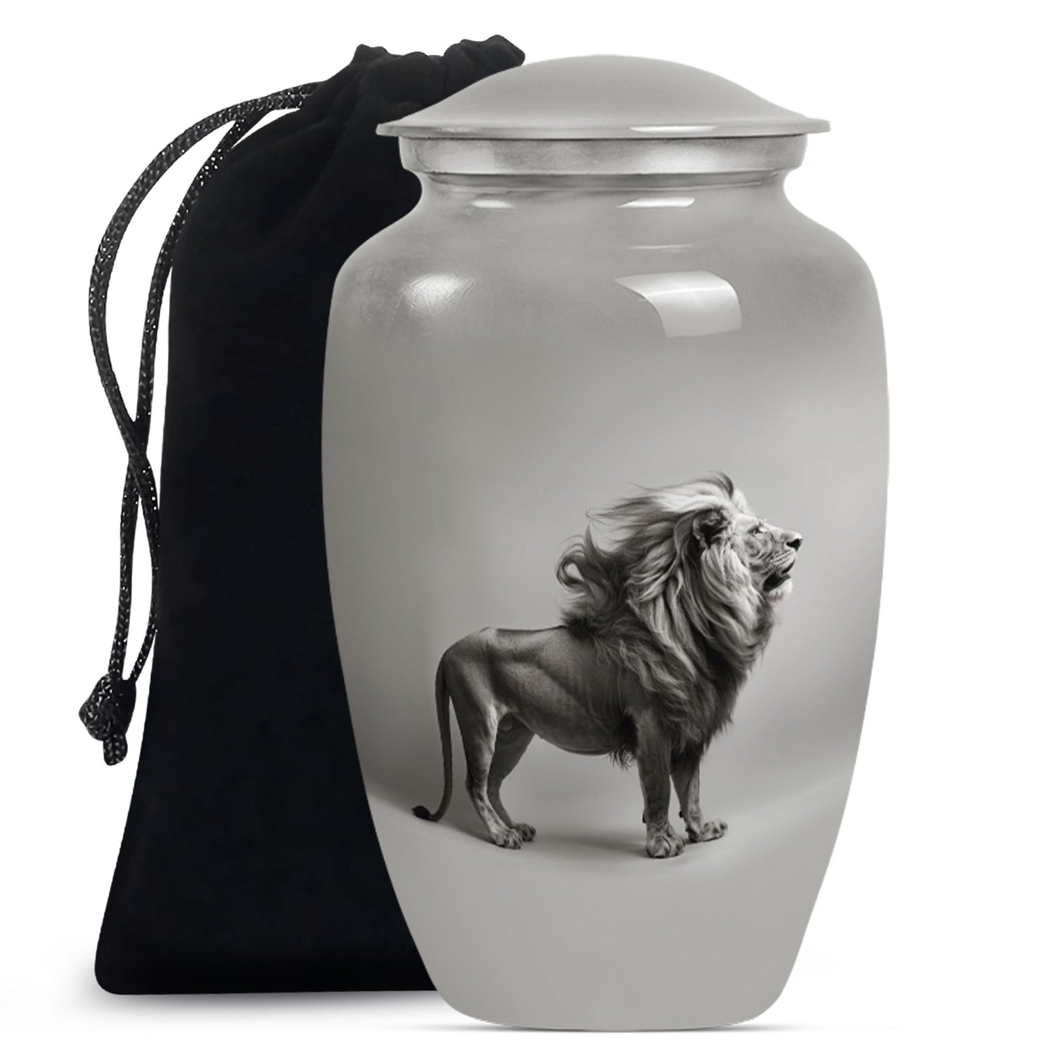 Lion Theme Large Urn 10 Inch