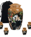 Panda Theme Large Urn With 4 Keepsake Urn