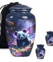 Panda Theme Large Urn With 2 Keepsake Urn