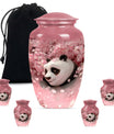 Panda Theme Large Urn With 4 Keepsake Urn