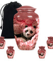 Panda Theme Large Urn With 4 Keepsake Urn