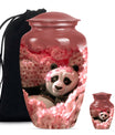 Panda Theme Large Urn With 1 Keepsake Urn