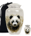 Panda Theme Large Urn With 1 Keepsake Urn