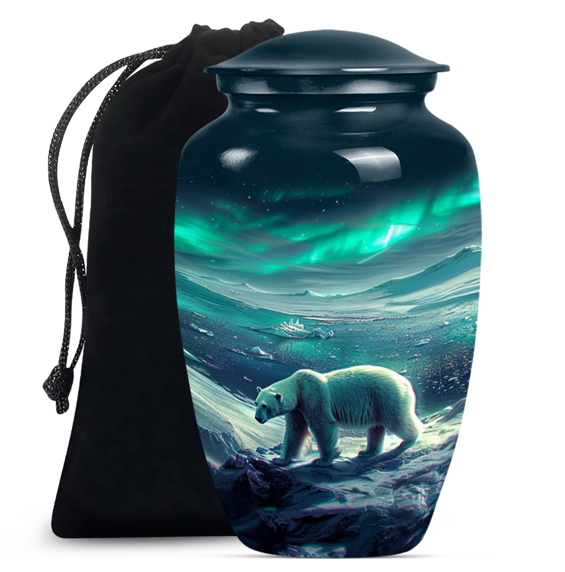 Polar Bear Theme Large Urn 10 Inch