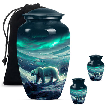 Large Urn With 2 Keepsake Urn