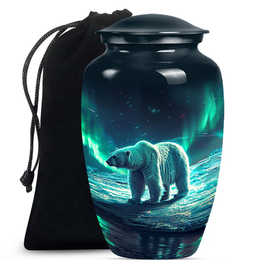 Polar Bear Theme Large Urn 10 Inch