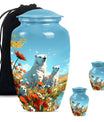 Polar Bear Theme Large Urn With 2 Keepsake Urn